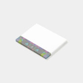 Groen blauw Paars Geometrisch Post-it® Notes (Schuin)