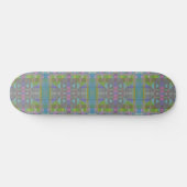 Groen blauw Paars Geometrisch Skateboard (Horizontaal)