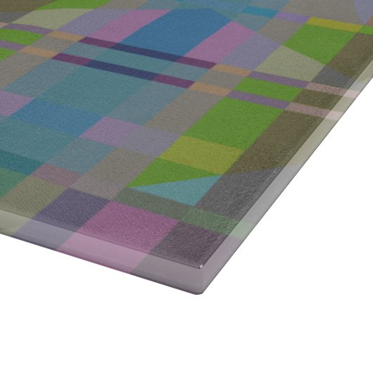 Groen blauw Paars Geometrisch Snijplank (Hoek)