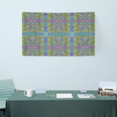 Groen blauw Paars Geometrisch Spandoek (Beurs)