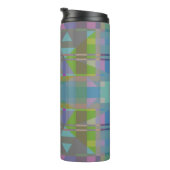 Groen blauw Paars Geometrisch Thermosbeker (Geroteerd rechts)