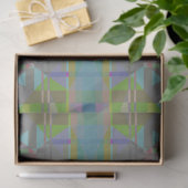 Groen blauw Paars Geometrisch Tissuepapier (Geschenk)