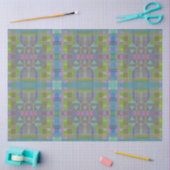 Groen blauw Paars Geometrisch Tissuepapier (Craft)