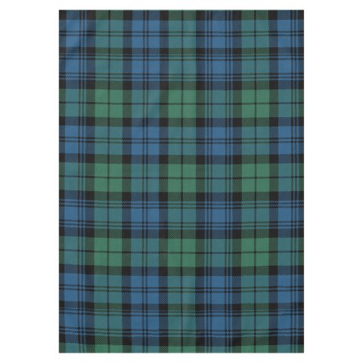 Groen Blauw Plaid Rustieke Klassieke Campbell Tart Tafelkleed (Voorkant)