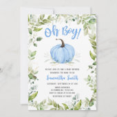 Groen Blauw pompoen Baby shower Kaart (Voorkant)