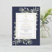 Groen Blauw Viering van het Leven Begrafenis Kaart (Staand voorkant)