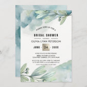 Groen Blauw Waterverf Berry Branch Vrijgezellenfee Kaart (Voorkant / Achterkant)