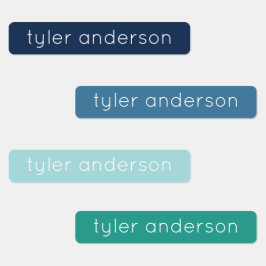 Groen blauw Zinny Waterbestendige etiketten van Ki Labels