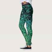 Groen, blauw, zwart Patroon Leggings (Links)