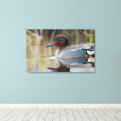 Groen Blauwgroen Canvas Afdruk (Insitu (Houten vloer))