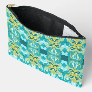 Groen blauwgroen goud abstract organisch motief etui