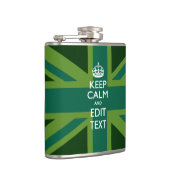 Groen Blauwgroen houden kalm en hebben Jouw tekst Heupfles (Rechts)