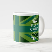 Groen Blauwgroen houden kalm en hebben Jouw tekst  Jumbo Mok (Voorkant rechts)