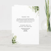 Groen Bloemen begrafenis volgorde van service gevo Programma (Achterkant)