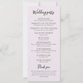 Groen Bloemen Eenvoudig Elegant Trouwprogramma (Achterkant)