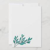 Groen Bloemen Gouden Folie Bladeren tafelnummer (Achterkant)