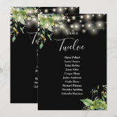 Groen Bloemen Zitplan Tafelnummer (Voorkant / Achterkant)