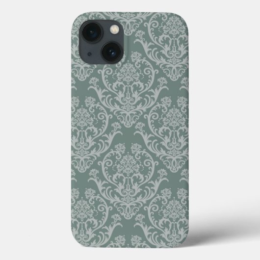 Groen bloemenbehang Case-Mate iPhone case (Achterkant)