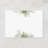 Groen Bloemenluier Raffle Baby shower Informatiekaartje (Achterkant)