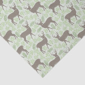  groen bloemgrijs hertenpatroon tissuepapier (Detail)