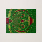 Groen Bloemig Legpuzzel (Horizontaal)