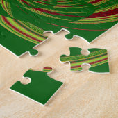 Groen Bloemig Legpuzzel (Zijkant)
