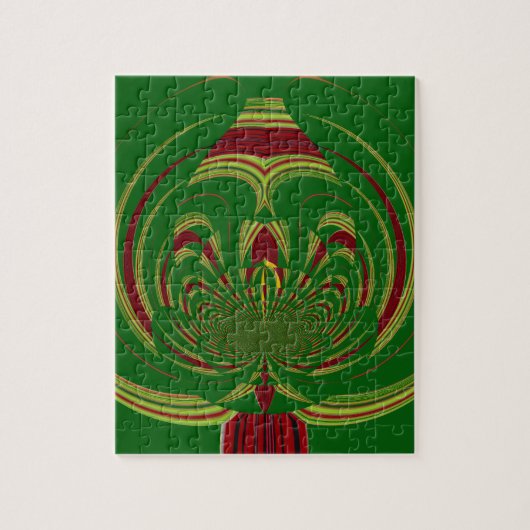 Groen Bloemig Legpuzzel (Verticaal)
