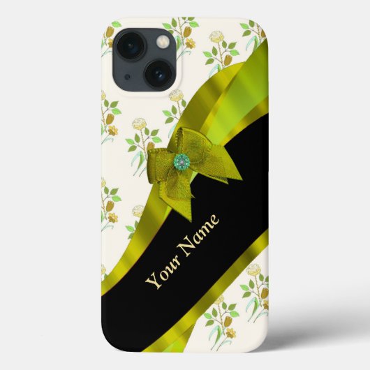 groen bloemmotief Case-Mate iPhone case (Achterkant)