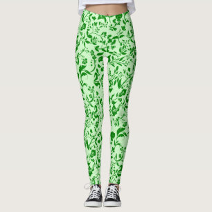 Groen bloemmotief G01. L Groen BG Leggings