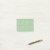 Groen bloemmotief post-it® notes (Op bureau)