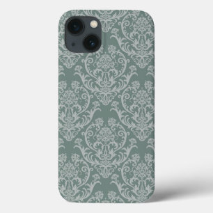 Groen bloempapier iPhone 13 hoesje