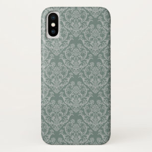 Groen bloempapier iPhone x hoesje