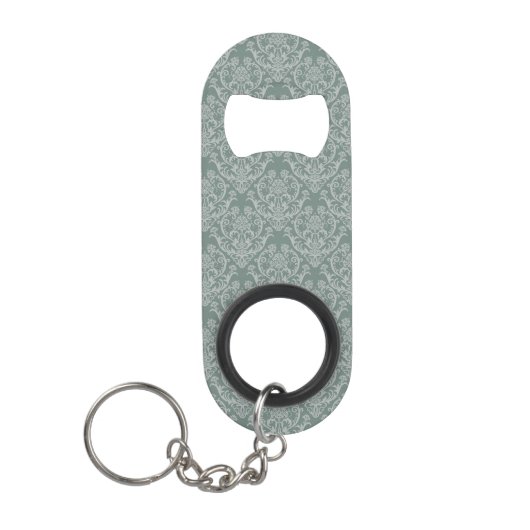 Groen bloempapier sleutelhanger flessenopener (Voorkant)