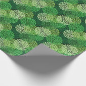 Groen bloempatroon cadeaupapier (Hoek)