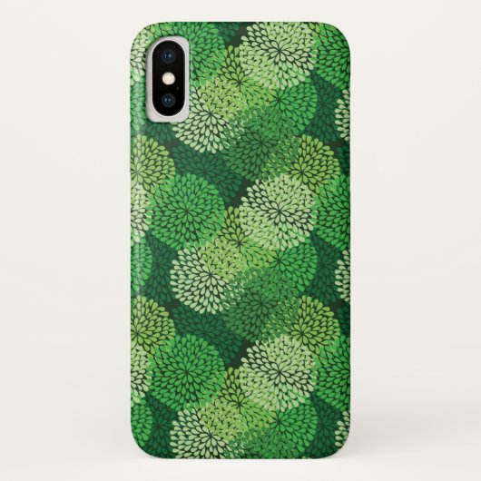Groen bloempatroon Case-Mate iPhone case (Achterkant)