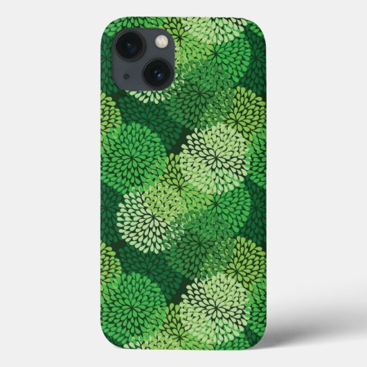 Groen bloempatroon Case-Mate iPhone case (Achterkant)