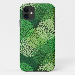 Groen bloempatroon iPhone 11 hoesje