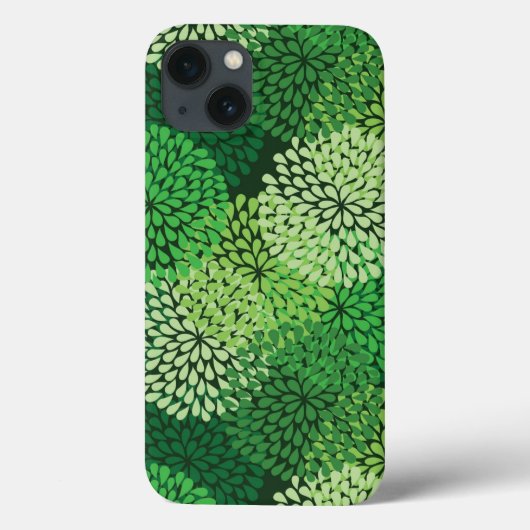 Groen bloempatroon Case-Mate iPhone case (Achterkant)