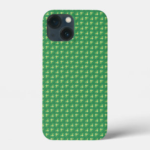 Groen bloempatroon iPhone 13 mini hoesje