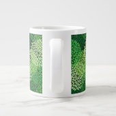 Groen bloempatroon extra grote beker (Achterkant)