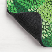 Groen bloempatroon muismat (Hoek)