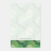 Groen bloempatroon post-it® notes (Voorkant)