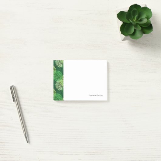 Groen bloempatroon post-it® notes (Kantoor)