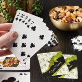  groen  bloempatroon speelkaarten (Insitu)