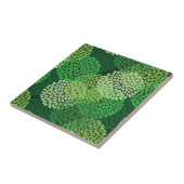 Groen bloempatroon tegeltje (Zijkant)