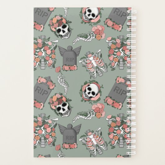 Groen bloemskelet planner (Achterkant)