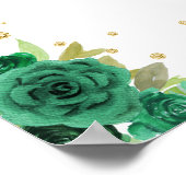 Groen Blond Haar Meisje Verjaardagsfeestje Welkom Poster (Hoek)