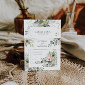 groen blush roze bruiloft uitnodiging buik band uitnodigingen wikkel