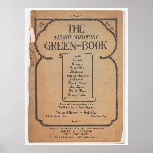 Groen boek negorotorist poster (Voorkant)