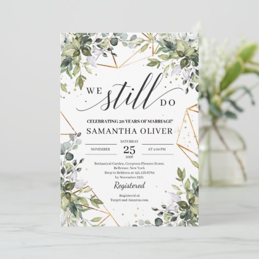 Groen boho we doen nog steeds groene eucalyptus go kaart (Staand voorkant)